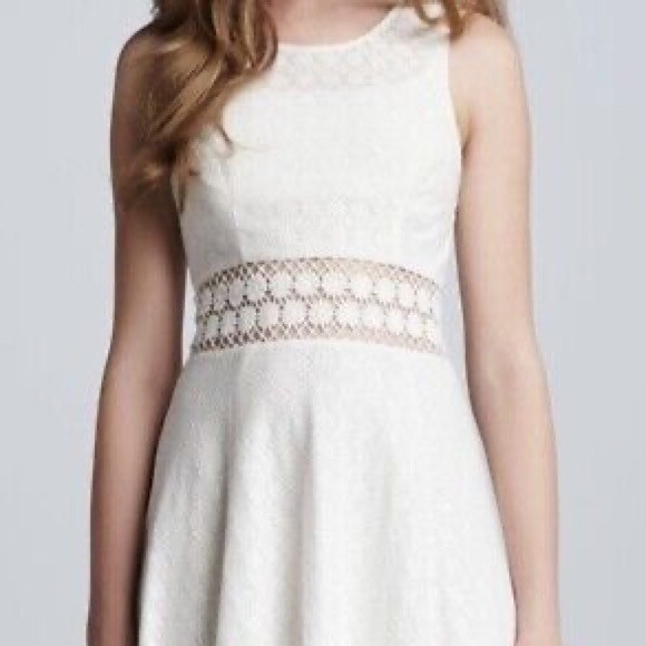 FREE PEOPLE Daisy Waist Dress Size 2 Ivory Sleeveless Fit & Flare dress - Picture 4 of 9